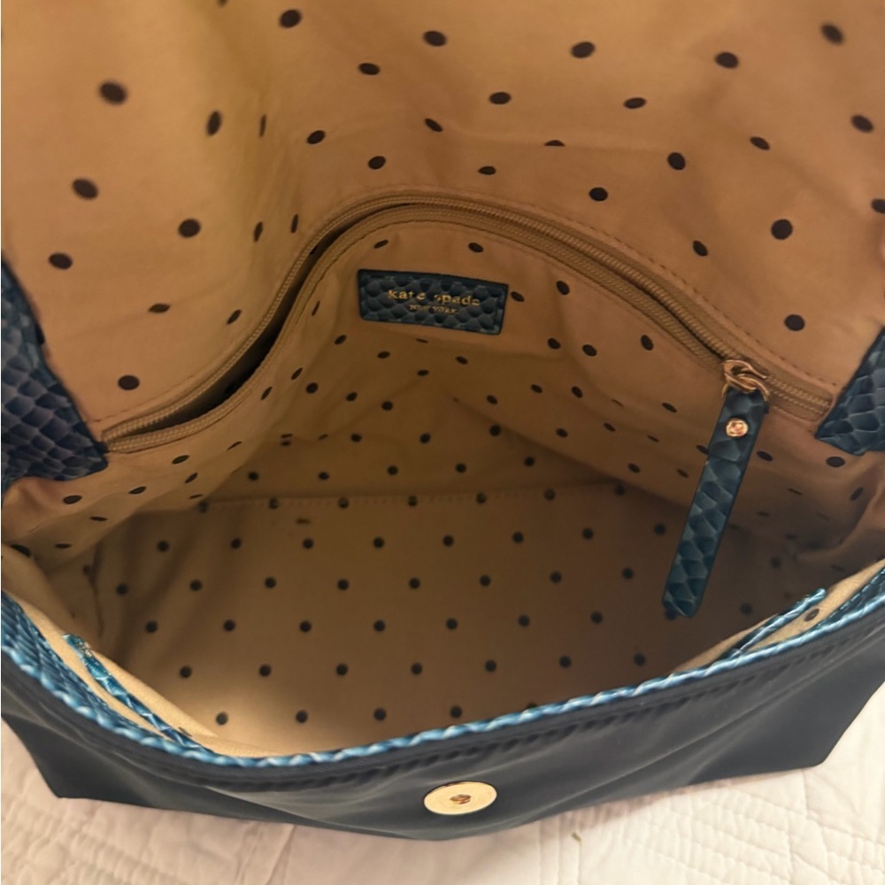 Kate Spade Y2K Black and Teal Mini Shoulder Bag 10x6 - Picture 9 of 11